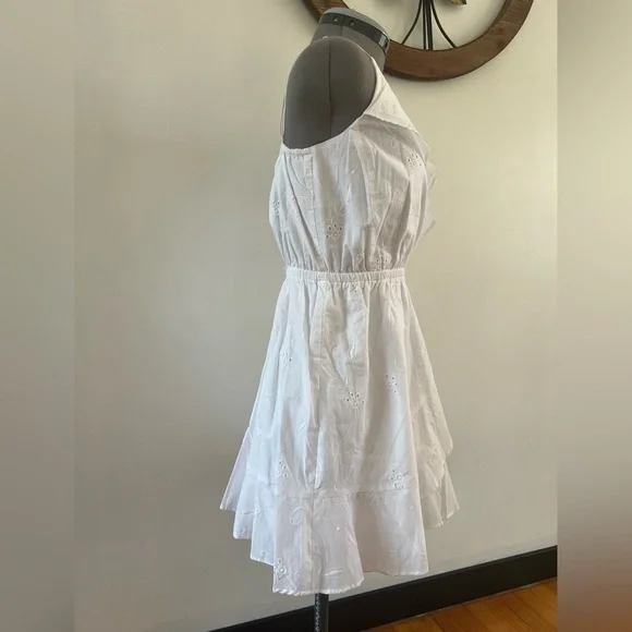 Express White Eyelet Mini Dress - Picture 3 of 9